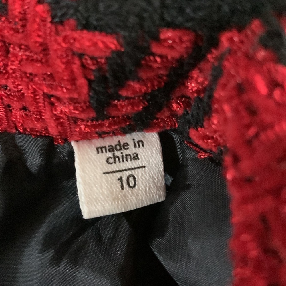 Coldwater Creek red and black checkered jacket.  Size 10. - Picture 3 of 9